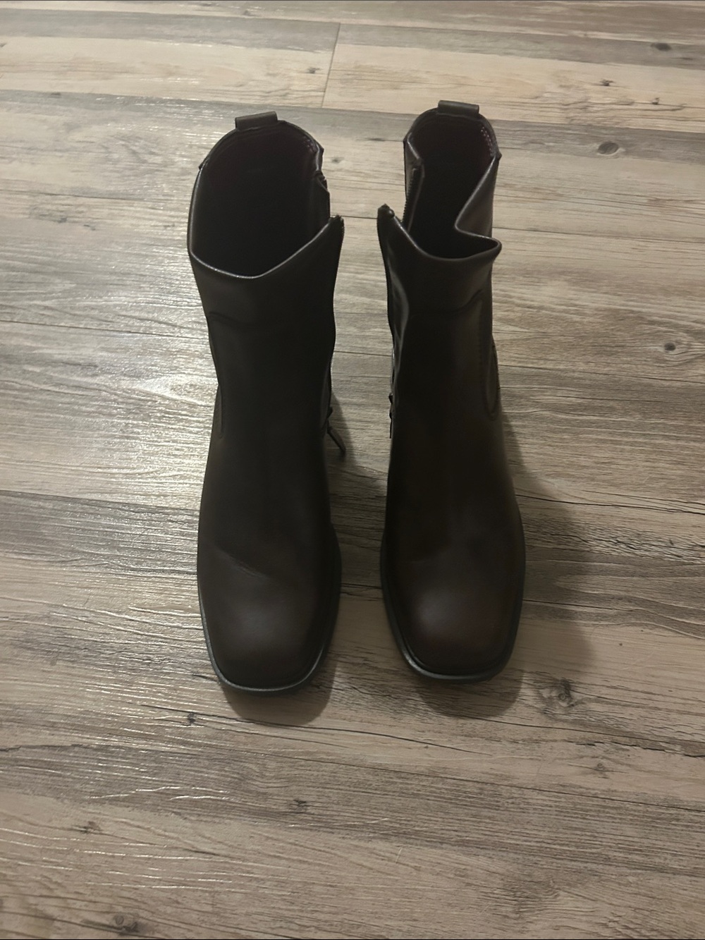 Franco Sarto Dark Brown Leather Ankle Boots